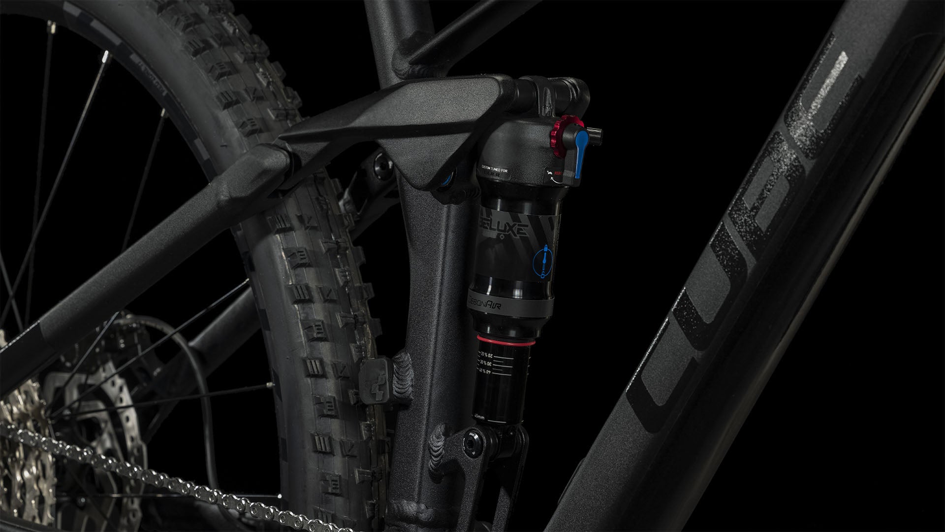 Bicicleta de montaña CUBE Stereo ONE22 Race black anodized